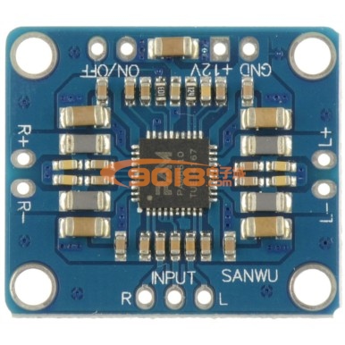 超小迷您D类数字功放板 PAM8610 双声道/立体声 10W*2 DC12V供电