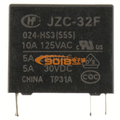 全新原装宏发继电器 DC24V AC250V/5A 4脚1组 常开型