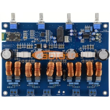 TPA3116 4.1声道蓝牙功放板 带低音炮五声道D类数字功放板